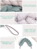 AARainbow 4 Packs Long Stretch Back Sponge with Rope Handles Back Scrubber Bath Shower Mesh Sponge Exfoliating Body Scrub Stretch Braided Loofah for Men and Women(2 Gray+2 Green) AARAINBOW