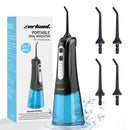 Water Flosser Cordless Teeth Cleaner, Dental Oral Irrigator with DIY Mode, Rechargeable Water Flosser for Braces, Bridges, Implants Care, IPX7 Waterproof with 4 Interchangeable Jet Tips Zerhunt