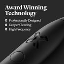 Made by Dentists PRO‑X Sonic Electric Toothbrush for Adults – Dentist‑Designed Whitening Rechargeable Toothbrush, 9 x More Plaque Removal, 70 Day Battery, 3 Modes, Travel Case & Extra Heads, Black Infinity Warehouse