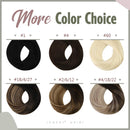 Ugeat 24 Inch Micro Beads Hair Extensions Human Hair Natural Real Hair Extensions 50G Cold Fusion Ring Loop Hair Extensions Dark Brown #2 Mixed with #6 Highlight with #12 1G/1Strands