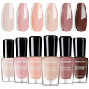 Morovan Fingernail Nail Polish Set: Holographic Metallic Ombre Lacquer Air Dry Nail Polish Regular Nail Pack 0.27oz Glitter Finger Nail Bulk Toenail Polish Kit Halloween Fall Gift for Women Infinity Warehouse
