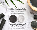 Luxury Bamboo Reusable Makeup Remover Pads, NYC, USA Brand (14 Pack), Four Layer Face Pads with Pocket - White and Grey Reusable Bamboo Face Pads - Eco-Conscious Makeup Remover Pads - Includes Mesh Washing Bag (White/Grey) TAYVADA