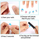 96 Pcs Kids Fake Nails Press on Nails for Girls Pre-glue Full Cover Short False Nails Children Nails Lovely Gift for Children(Refreshing and Cute) JANYUN