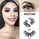 GOO GOO 3D Mink Eyelashes, False Eyelashes 20mm Middle Long Crossed Cluster 1 Style 3 Pairs/set Natural Hand Made Strips Fake Eyelashes Fluffy Full Real Siberian Mink Lashes GOO GOO