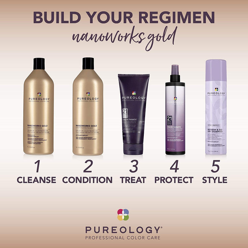 Pureology Nano Works Gold Conditioner Revitalisant | Youth-Renewing Formula for Color Treated Hair | Sulfate-Free | Vegan martinandmark.com