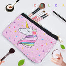 WERNNSAI Sparkly Unicorn Makeup Bag - Sequin Pink Zipper Bag for Girls Women Pencil Case Travel Toiletry Cosmetic Pouch Gift WERNNSAI Store