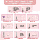 MelodySusie Electric Nail Drill Machine 11 in 1 Kit, Portable Electric Nail File Efile Set for Acrylic Gel Nails, Manicure Pedicure Tool with Nail Drill Bits Sanding Bands Dust Brush, Gold MelodySusie