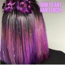 Hair Tinsel Strands, Rainbow Glitter Feather Extensions, Silk Tensil Fairy Hair Tensile Pack (Rainbow Tinsel Pack) Feather Lily