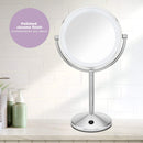 Conair Reflections Double-Sided LED Lighted Vanity Makeup Mirror, 1x/10x magnification, Polished Chrome finish Conair