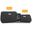 Large Makeup Bag Zipper Pouch Travel Cosmetic Organizer for Women and Girls (Large, Black) Narwey