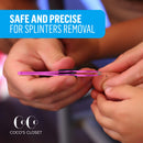 Coco's Closet Tweezers for Eyebrows - Surgical grade Stainless Steel Slant Silver Tweezer - Precision for Ingrown Hair Removal Coco's Closet