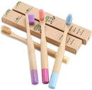 GoWoo 100% Natural Bamboo Toothbrush Soft - Organic Eco Friendly Toothbrushes with Soft Nylon Bristles, BPA-Free, Biodegradable, Dental Care Set for Children, (Pack of 4, Kids, Rainbow) GoWoo Store