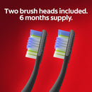 Colgate Keep Soft Manual Toothbrush for Adults with 2 Deep Clean Floss-Tip Brush Heads, Navy Colgate