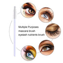 Elisel 100 PCS Disposable Eyelash Brushes Mascara Brushes Eye Lash Eyebrow Applicator Cosmetic Makeup Brush Tool Kits (White) Elisel
