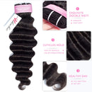 Brazilian Loose Deep Wave Human Hair Bundles with Closure 10A Virgin Unprocessed Human Hair Bundles (26 28 30+20) Mink Loose Deep Curly Hair Weave Bundles Natural Color Remy Hair Extensions Afrodiva Store