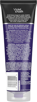 John Frieda Violet Crush Purple Shampoo, Shampoo for Brassy Blonde Hair, with Violet Pigments, 8.3 Ounce John Frieda Store