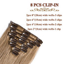 Benehair Human Hair Clip in Remy Hair Extensions Dark Blonde 18 inch for Women Long Straight Hair Seamless Invisible Skin Weft Clip On 70g 8pcs Full Head Standard Weft for Party