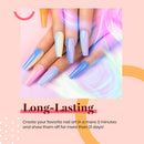 Beetles Jelly Crystal Gel Nail Polish Set Summer-6pcs Colors Blue Red Purple Rainbow Neon Yellow Green Orange Gel Polish Kit LED Dryer Cured See Through Nail Trend 2020 Gel Nail Art Kit 7.3m Bottle beetles Gel Polish