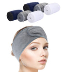 Sinland Spa Headband for Women 6 Counts Adjustable Makeup Hair Band with Magic Tape,Head Wrap for Face Care, Makeup and Sports SINLAND