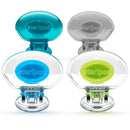 Steripod Clip-On Toothbrush Protector, Clear Blue/Clear Green/Blue/Silver, 4, Teal, Silver, Blue Clear, Green Clear, 2 Count (Pack Of 2) Steripod