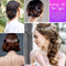 Teenitor 2 Pairs Hair Tail Tools, Hair Braid Accessories Ponytail Maker,French Braid Tool Loop for Hair Styling, 4pcs, 2 Colors Teenitor