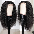 UNice Hair 10A Silk base Fake Scalp T Part Lace Closure Wigs Middle Part for Black Women, Brazilian Remy Hair Curly Wig Pre Plucked with Baby Hair 150% Density (16inch) UNICE Store