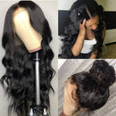 ISEE Hair 150% Density Brazilian Body Wave Lace Front Wigs Human Hair Glueless Lace Front Human Hair Wigs For Women Black Pre Plucked Unprocessed 8A Virgin Brazilian Hair Wig (26'') ISEE Store
