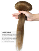 ROSEBUD Clip in Hair Extensions REMY Human Hair 8Pcs 18 Clips 65g/Set 14 Inch Rose bud