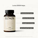 Lunos Grow Hair Growth Supplements - 17 Ingredient Formula with Biotin, Saw Palmetto, & Marine Collagen for Thicker, Fuller Hair - Hair Growth Vitamins for Women & Men Infinity Warehouse