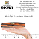 Kent R7T Small Fine/Wide Tooth Comb, Double Tooth Hair Pocket Comb for Hair, Beard and Mustache, Coarse/Fine Hair Grooming Comb for Men, Women and Kids. Saw Cut Hand Polished. Handmade in England KENT