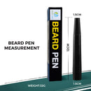 Beard Pencil Filler for Men - Easy to Apply, Waterproof Beard Filler - Beard, Mustache and Eyebrow Color and Shape Enhancer - With Micro Fork Tips (Black) ECCO PURE