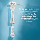 Gillette Venus Radiant Skin Pearl Powder Olay razor moisturizer refills, 4ct, White Gillette Venus