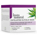 Exfoliating Glycolic Face Mask & Scrub - Anti Aging, Acne & Blackhead Treatment for Brightening and Exfoliation with Turmeric & Vitamin C - Natural AHA Enzyme Exfoliant for Scars & Glowing Skin InstaNatural Store