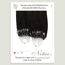 Ugeat 24 Inch Micro Beads Hair Extensions Human Hair Natural Real Hair Extensions 50G Cold Fusion Ring Loop Hair Extensions Dark Brown #2 Mixed with #6 Highlight with #12 1G/1Strands