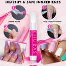 Nail Tips And Glue Acrylic Nails - Ejiubas Press On Nails Set 500PCS Coffin Nail Tips Natural Half Cover False Nails Set 4PCS Nail Glues 1PC Nail File With Case Ejiubas