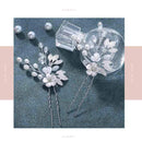 Asooll Bride Wedding Hair Pin Silver Flower Bridal Head Clip Rhinestone Crystal Headpiece for Women and Girls Asooll