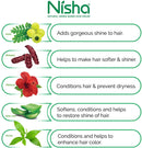 Nisha Natural Henna Based Hair Color (Natural Black) 10GM Pack of 10 Nisha