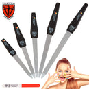 3 Swords Germany - brand quality SAPPHIRE NAIL FILE set (5 pcs.) with 3-way nail buffer (1 pc.), manicure pedicure finger & toe nail care - Made in Germany (671) 3 Swords Germany