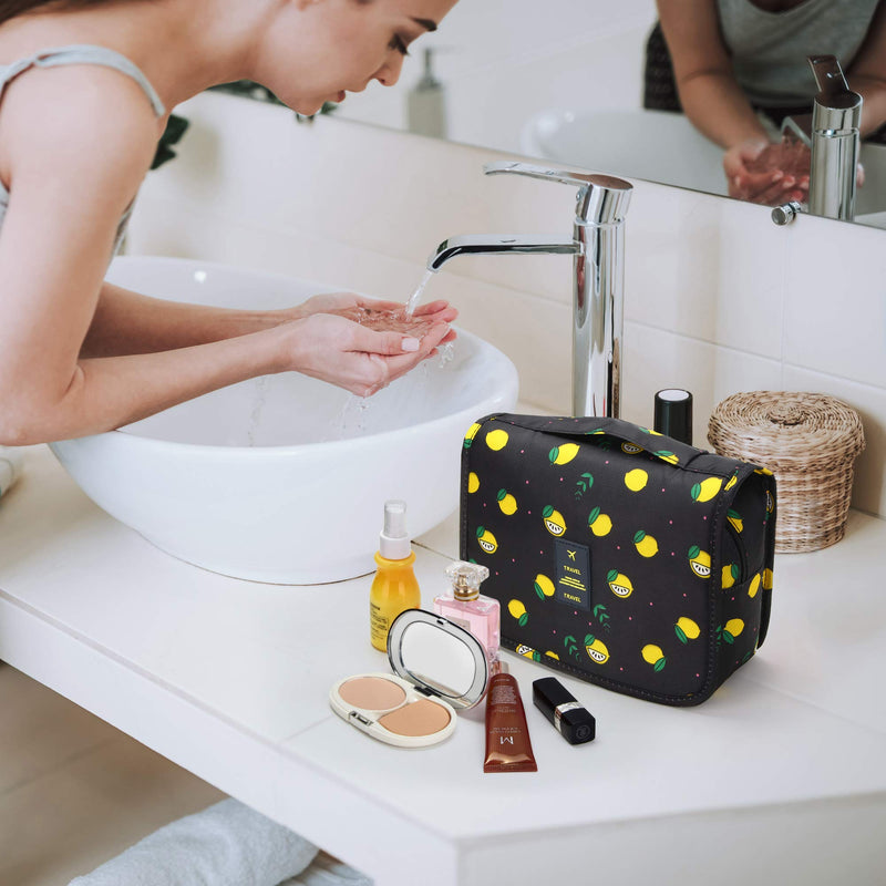 Hanging Toiletry Bag for Men and Women Travel Portable Bathroom Toiletry Storage Bags Waterproof Cosmetics Makeup and Toiletries Organizer Kit with Hook VOCUS