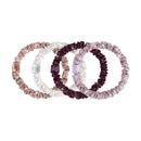 Slip Silk Crystal Skinnie Scrunchies in Manhattan Nights - 100% Pure 22 Momme Mulberry Silk Scrunchies for Women - Hair-Friendly Silk Scrunchies - Luxurious Elastic Hair Scrunchie Set (4 Scrunchies) SLIP