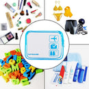 3pcs Lermende Clear Makeup Bag, TSA Approved Toiletry Bag & Cosmetic Bag for Women With Zipper Handles, Quart Size Carry On Clear Make up Bags Airport Compliant Toiletries For Travel - Blue Lermende