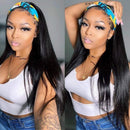 Headband Wig Human Hair Straight Human Hair Wigs for Black Women Glueless None Lace Front Wigs with Headbands Machine Made Brazilian Human Hair Wig 150% Density 28inch Grace Length Store