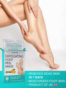 Foot Peel Mask - Dermatologically Tested - 2 Pack (Pairs) Exfoliating Foot Mask - Makes Feet Baby Soft by Peeling away Calluses & Dead Skin Remover by SUNATORIA - Updated Formula (Aloe Vera) SUNATORIA