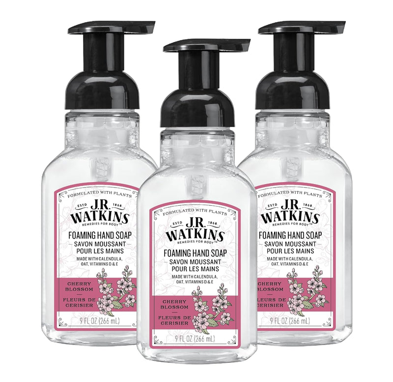 J.R. Watkins Foaming Hand Soap Pump with Dispenser, Moisturizing Hand Soap Foam, Alcohol-Free, Cruelty-Free, , Use for Kitchen or Bathroom, Eucalyptus, 9 fl oz,3 Pack Infinity Warehouse