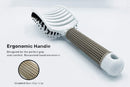 Zabolight Premium Vent Boar Bristle Hair Brush Vented Detangling Oversize Hair Brush for Thick Long Curly Hair, Curved Fast Blow Drying Brush for Women & Men (White) Zabolight