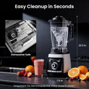 Colarlemo 1800 WP Smoothie Blenders for Kitchen, 30,000 RPM Large Blender for Smoothies, Ice Crushing & Frozen Fruit Heavy Duty Grinder with 68oz BPA-Free Pitcher, Adjustment Speed Knob, Silver Infinity Warehouse