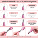MelodySusie Electric Nail Drill, Portable Electric Nail Drill Machine for Acrylic Gel Nails, Professional Efile E File Manicure Pedicure Polishing Shape Tools, Pink, Gifts for Women MelodySusie