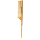 GranNaturals Wooden Rat Tail Comb - Hair Tool with Fine Teeth for Teasing Strands & Post Styling - Peach Rattail Wood Pick Handle for Sectioning & Parting - Perfect for Professional & Personal Use GranNaturals