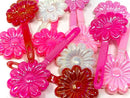 Tara Girls Self Hinge Plastic Bow Hair Barrettes Selection Pack Of 2 (BR59) Tara