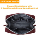 Large Makeup Bag Zipper Pouch Travel Cosmetic Organizer for Women and Girls (Large, Red) Narwey Store